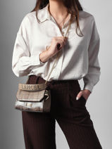 Sac Bandouli�re Ninon S Ayers Cuir Lancel Gris ninon A14013-vue-porte