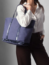 Le Cabas L Zipp� Paillettes Vanessa bruno Violet cabas 1V40409-vue-porte