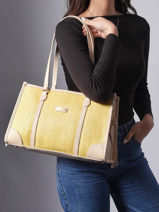 Sac Port� �paule Capri Hexagona Jaune capri 4020264-vue-porte