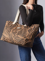 Shoulder Bag Tigre Cotton Hindbag Brown tigre TI-vue-porte