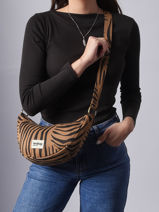 Crossbody Bag Tigre Cotton Hindbag Brown tigre TI-vue-porte
