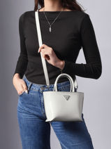 Satchel Arnela Polyurethane Guess White arnela NY949675-vue-porte