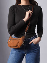 Sac Bandouli�re Marsha Cuir Guess Marron marsha SG950172-vue-porte