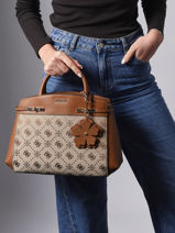 Sac Port� Main Melinda Logo Polyester Guess Marron melinda logo JP990206-vue-porte
