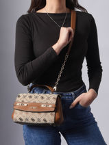 Crossbody Bag Melinda Logo Guess Brown melinda logo JP990220-vue-porte