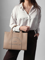 Sac Port� Main Rsg Cuir Karl lagerfeld Beige rsg B1W30041-vue-porte