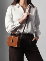 Sac Bandouli�re K Autograph Cuir Karl lagerfeld Marron k autograph B1W30266-vue-porte