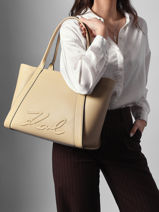 Sac Port� �paule K/ville Cuir Karl lagerfeld Beige k ville B1W30066-vue-porte