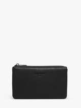 Coin Purse Leather Hexagona Black confort 468321