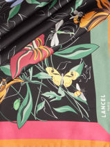 Silk Scarf Tutti Fleuri 90x90cm Lancel Black tutti fleuri A13494-vue-porte