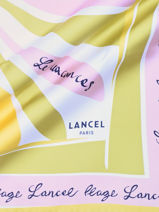 Silk Scarf Sunrise 90x90cm Lancel Green charms A14135-vue-porte