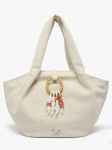 Coin Purse Woomen Beige camomille pearl WCAE07