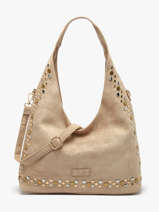 Shoulder Bag Velvet Studs Miniprix Beige velvet studs JC53002