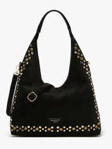 Shoulder Bag Velvet Studs Miniprix Black velvet studs JC53002