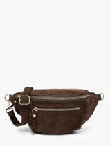 Sac Banane Cuir Milano Marron velvet VE24119O