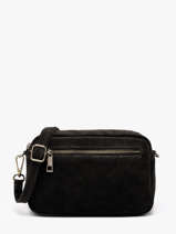 Sac Bandouli�re Velvet Cuir Milano Noir velvet VE25115