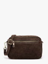 Sac Bandouli�re Velvet Cuir Milano Marron velvet VE25115