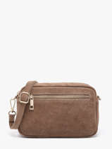 Shoulder Bag Velvet Leather Milano Brown velvet VE25115