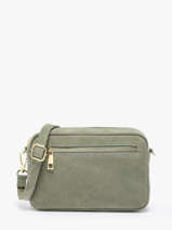 Sac Bandouli�re Velvet Cuir Milano Vert velvet VE25115