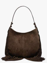 Shoulder Bag Velvet Leather Milano Brown velvet VE25112