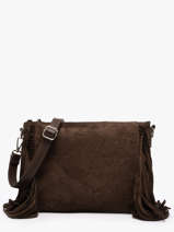 Shoulder Bag Velvet Leather Milano Brown velvet VE25113