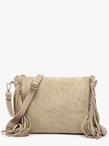 Shoulder Bag Velvet Leather Milano Beige velvet VE25113