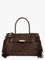 Shoulder Bag Velvet Leather Milano Brown velvet VE25114