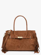 Shoulder Bag Velvet Leather Milano Brown velvet VE25114