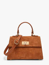 Shoulder Bag Velvet Caviar Leather Milano Brown velvet caviar VC25116