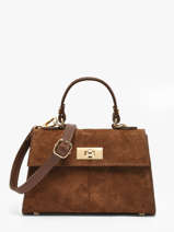 Shoulder Bag Velvet Caviar Leather Milano Brown velvet caviar VC25116