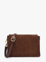 Shoulder Bag Velvet Caviar Milano Brown velvet caviar VC24117