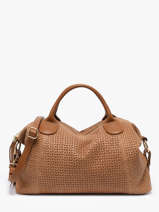 Satchel Beautiful Leather Milano Brown beautiful BE25111