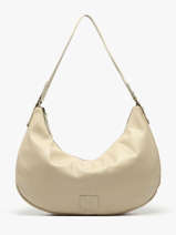 Shoulder Bag Seam Leather Basilic pepper Beige seam BSEA04