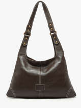 Shoulder Bag Seam Leather Basilic pepper Brown seam BSEA05