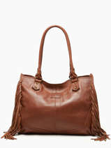 Shoulder Bag Dakota Leather Basilic pepper Brown dakota BDAK31