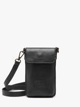 Phone Case Leather Basilic pepper Black cow BCOW88