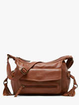 Shoulder Bag Cow Leather Basilic pepper Brown cow BCOW86