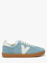 Sneakers En Cuir Victoria Bleu women 1126212