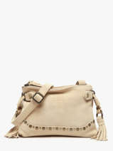 Sac Bandouli�re Houston Cuir Basilic pepper Beige houston BHOU82