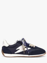 Sneakers June En Cuir Semerdjian Bleu women JUNED482