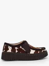 Platform Derby Shoes In Leather Clarks Brown women 26186666