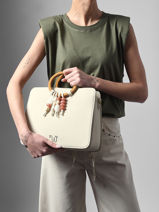 Satchel Camomille Pearl Woomen Beige camomille pearl WCAE1M-vue-porte