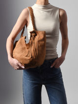Shoulder Bag Maranta Woomen Brown maranta WMAT08-vue-porte