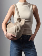 Shoulder Bag Maranta Velvet Woomen Pink maranta WMAT11-vue-porte