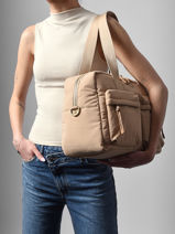 Weekend Bag Primevere Woomen Beige primevere WPRI15-vue-porte