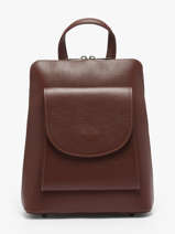 Sac � Dos Et �paule Cuir Milano Marron caviar CA240615