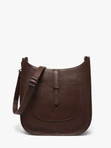 Sac Bandouli�re Caviar Cuir Milano Marron caviar CA25068