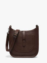 Sac Bandouli�re Caviar Cuir Milano Marron caviar CA25067