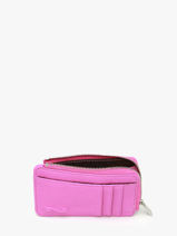 Leather Coin Purse With Card Slots Nathan baume Pink original n 217N-vue-porte