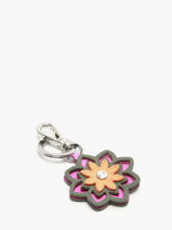 Leather Mandala Keychain Nathan baume Green mandala M-vue-porte